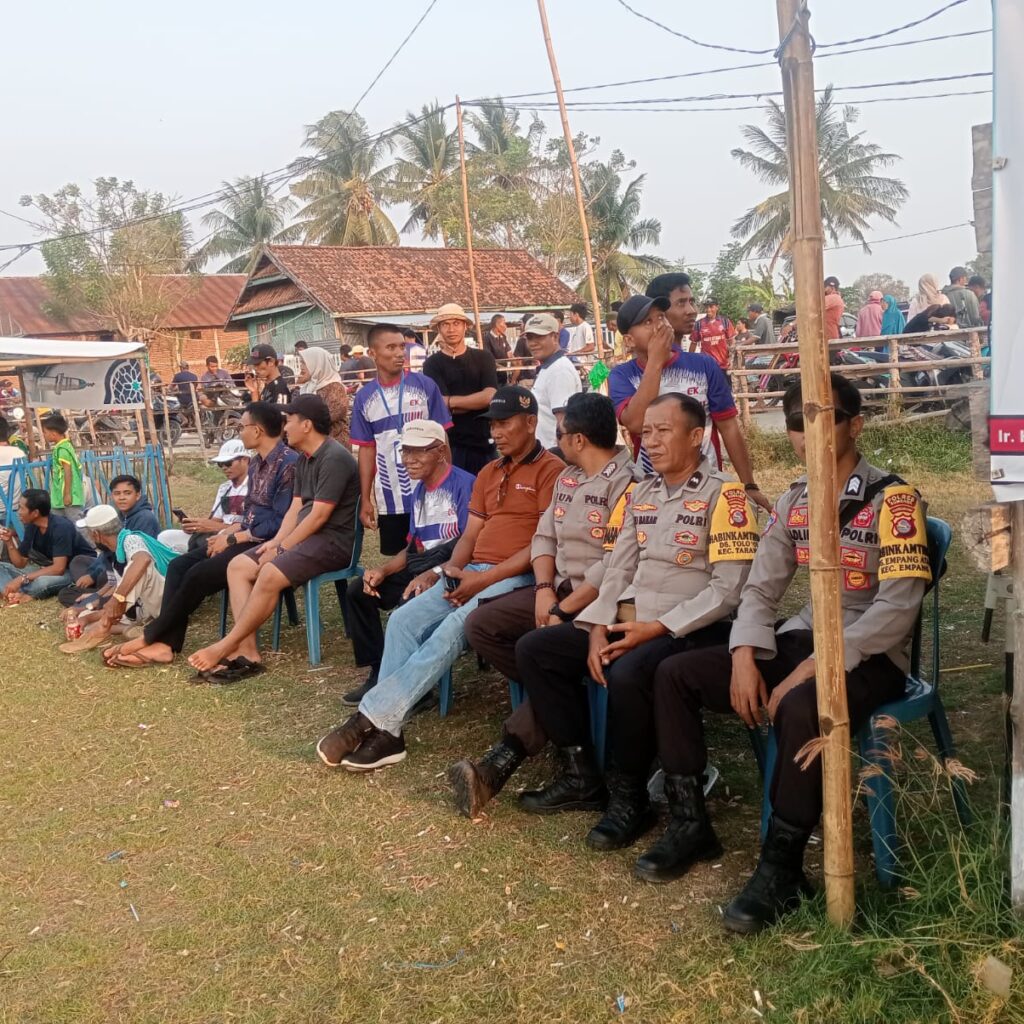 Amankan Turnamen Mini Soccer Keymas Cup III di Desa Gapit, Polsek Empang Beri Imbauan Kamtibmas