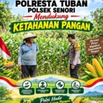 Bhabinkamtibmas Polsek Senori Polresta Tuban Pantau Tanaman Jagung Warga Desa Sendang Guna Dukung Ketahanan Pangan Nasional
