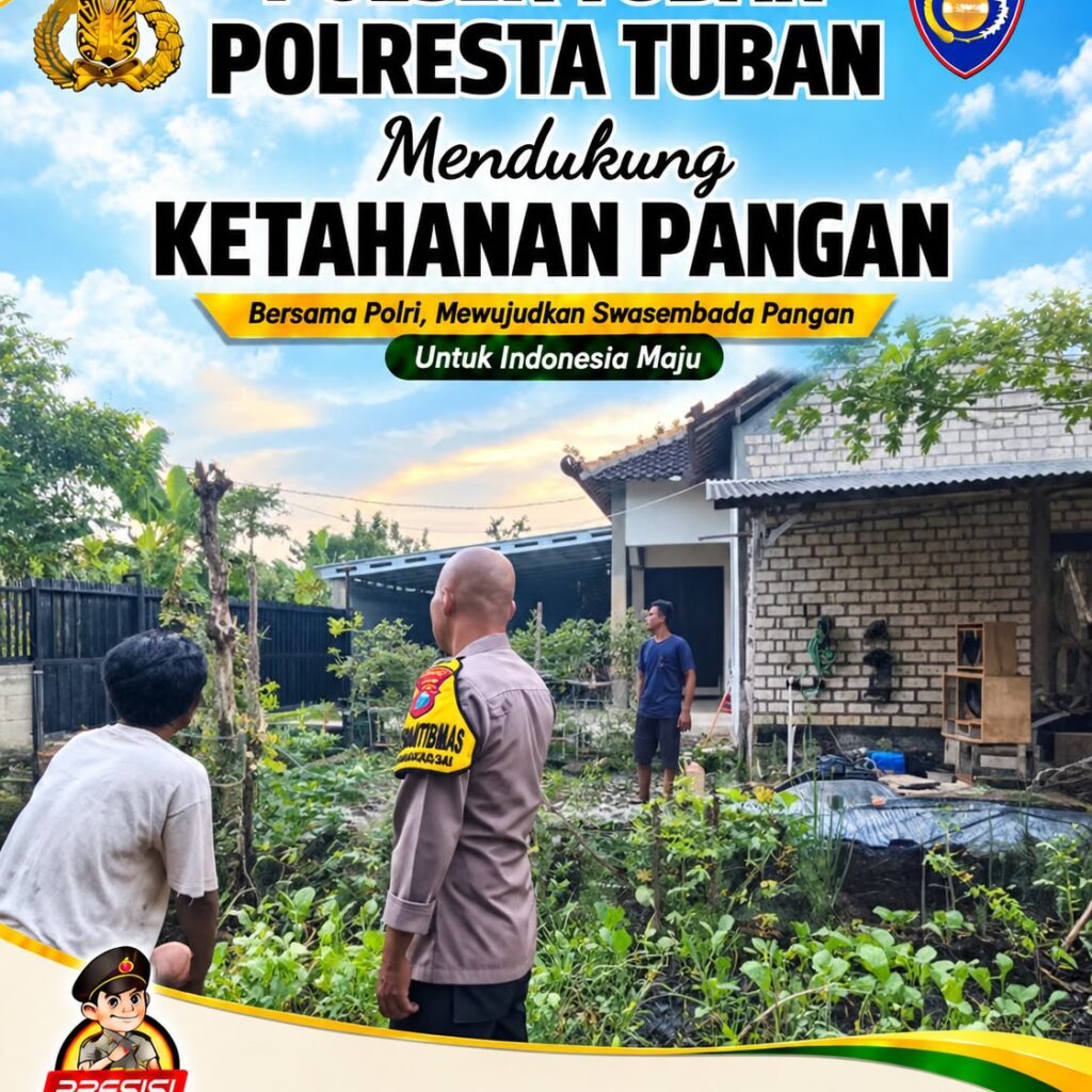 Polsek Tuban Dukung Ketahanan Pangan, Bhabinkamtibmas Sambangi Warga dan Pantau Pemanfaatan Lahan Pekarangan