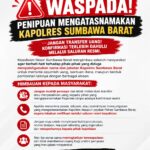 Waspada! Pencatut Nama Kapolres KSB Berkeliaran