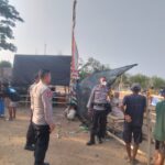Pastikan Pertandingan Berjalan Lancar, Personil Polsek Labuan Badas Laksanakan Pam Sepak Bola
