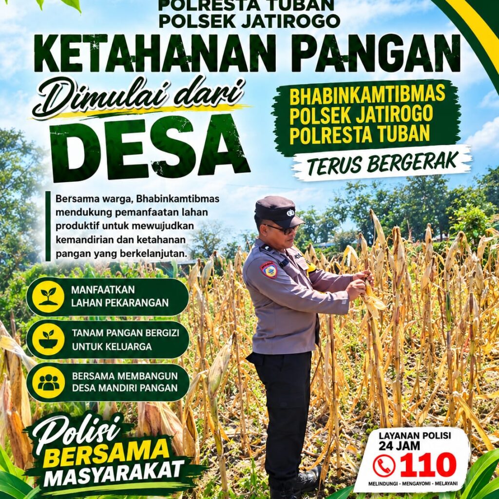 Dukung Astacita, Polsek Jatirogo Pantau Langsung Ladang Jagung Warga Desa Demit
