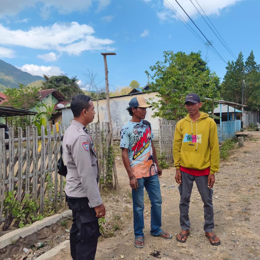 Bhabinkamtibmas Desa Jambu Imbau Warga Hindari Pembakaran Lahan dan Dukung Ketahanan Pangan