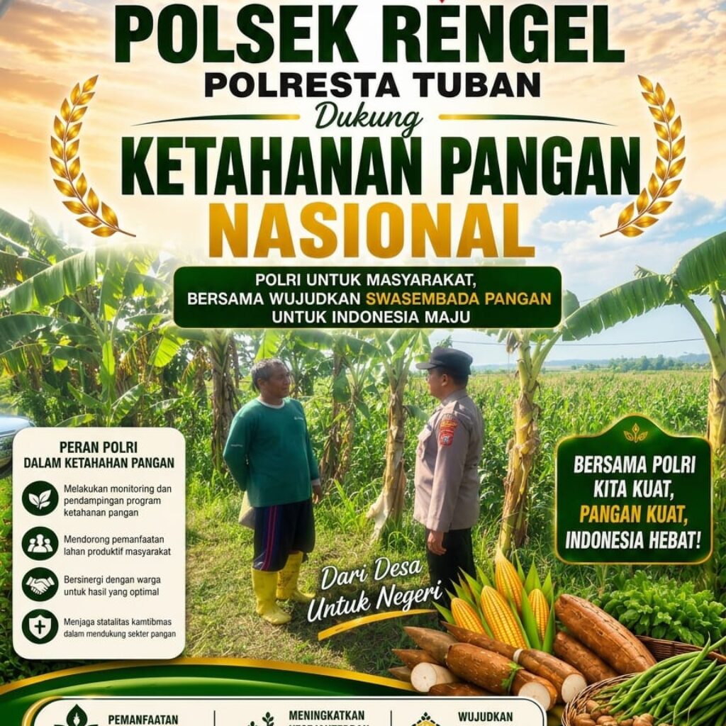 Polri Dukung Astacita, Polsek Rengel Polresta Tuban Turun Cek Tanaman Jagung Warga di Desa Rengel