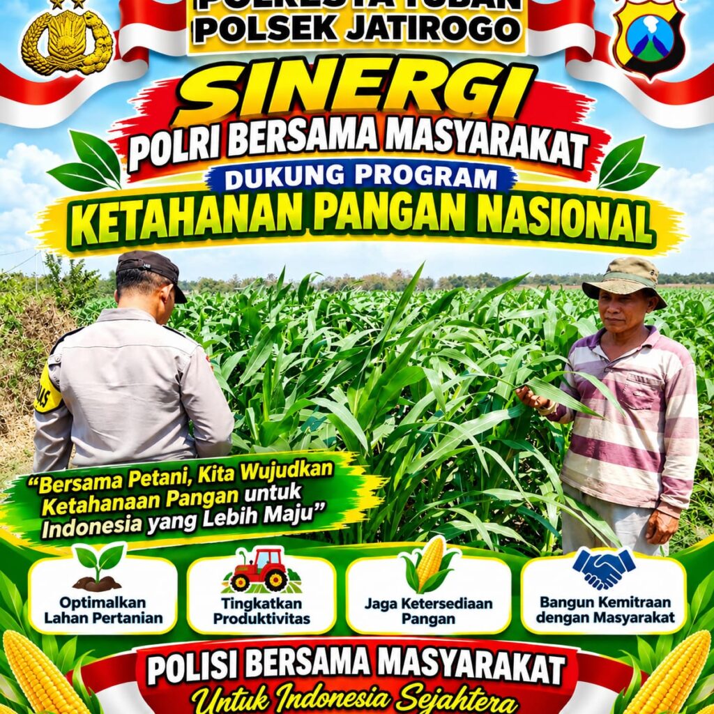 Polri dukung progam Astacita, Polsek Jatirogo Polresta Tuban Turun Cek Tanaman jagung Warga di Desa Dingil