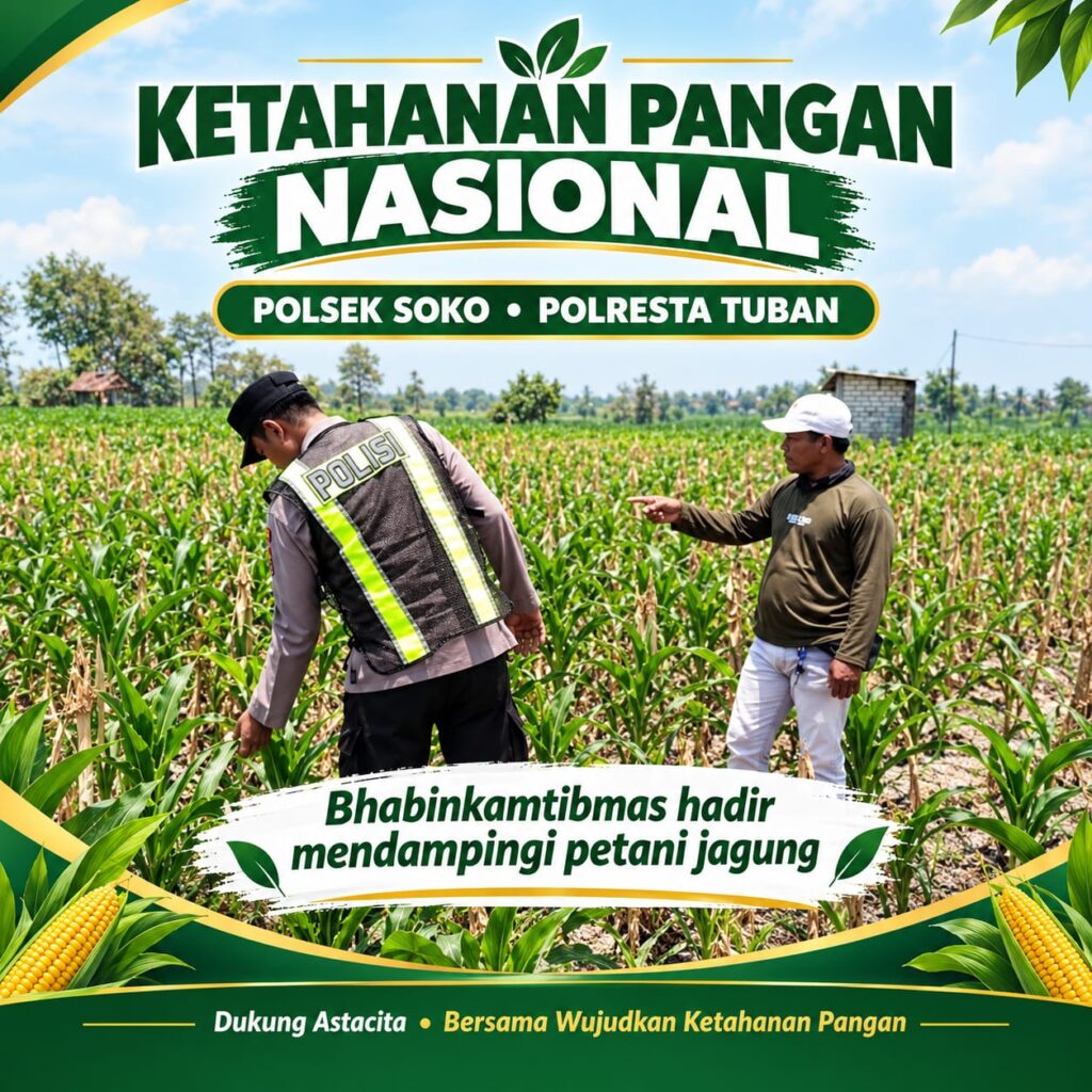 Polsek Soko Polresta Tuban Turun Langsung Cek Tanaman Jagung Warga