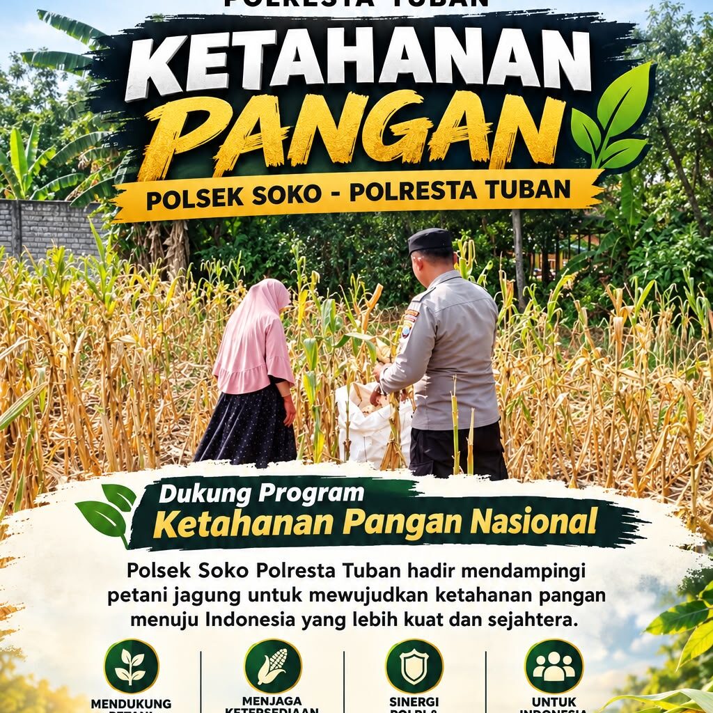 Polsek Soko Polresta Tuban Turun Langsung Cek Tanaman Jagung Warga